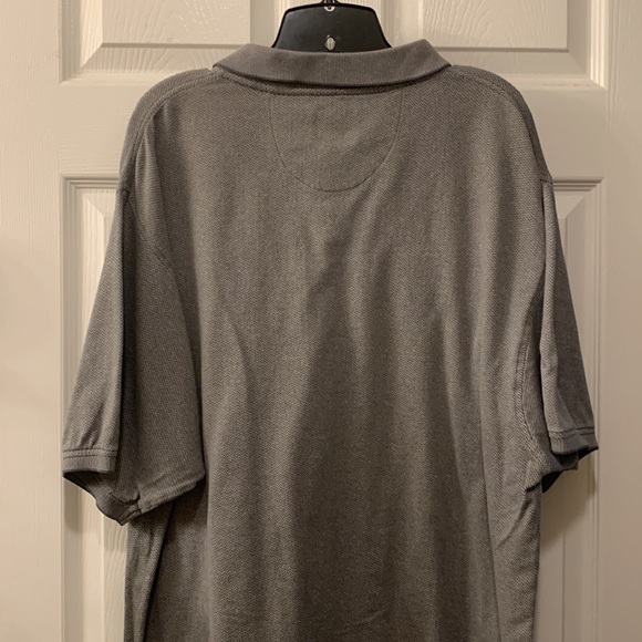 BILL BLASS STUDIO POLO SHIRT SZ XXL 100% COTTON GRAY MICRO HERRINGBONE PRINT - Picture 7 of 8